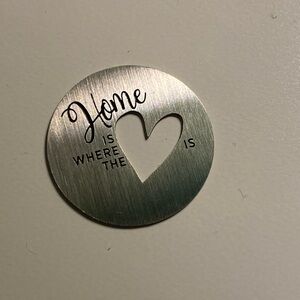 Silver Heart Cutout Origami Owl background faceplate